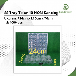 SS Tray Telur 10 NON Kancing (DUS)