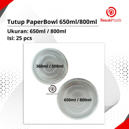 Tutup PaperBowl FreshOne 650ml/800ml