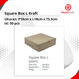 Square Box L Kraft