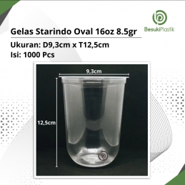 Gelas Starindo Oval 16oz 8.5gr (DUS)