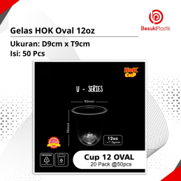 Gelas HOK Oval 12oz