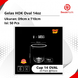 Gelas HOK Oval 14oz