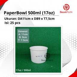 PaperBowl FreshOne 500ml / 17oz