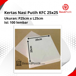 Kertas Nasi Putih KFC 25 x 25
